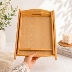 3pcs Wooden Serving Trays With Ergonomic Handles